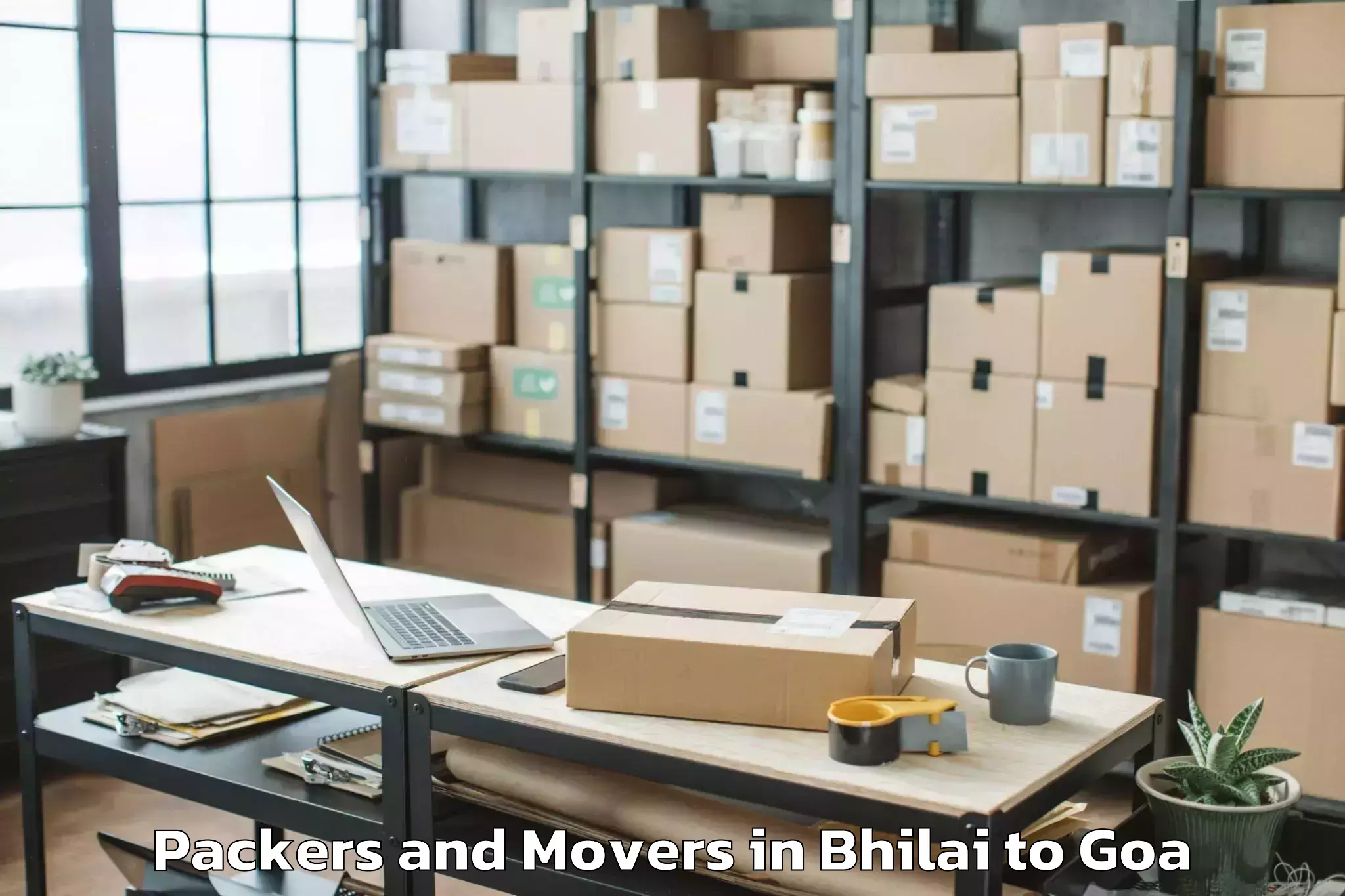 Hassle-Free Bhilai to Bambolim Packers And Movers